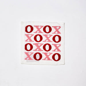 XO Coasters pink and red