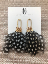 Load image into Gallery viewer, Spotted Feather Tassel Earrings