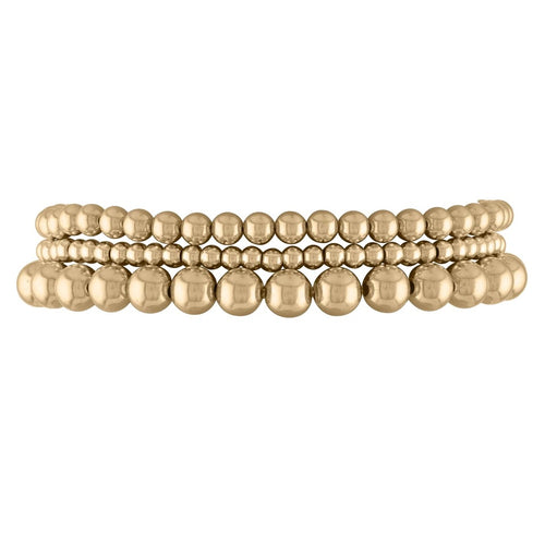 14k gold ball bracelet