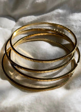 Load image into Gallery viewer, Gold Filled Hammered Bangle