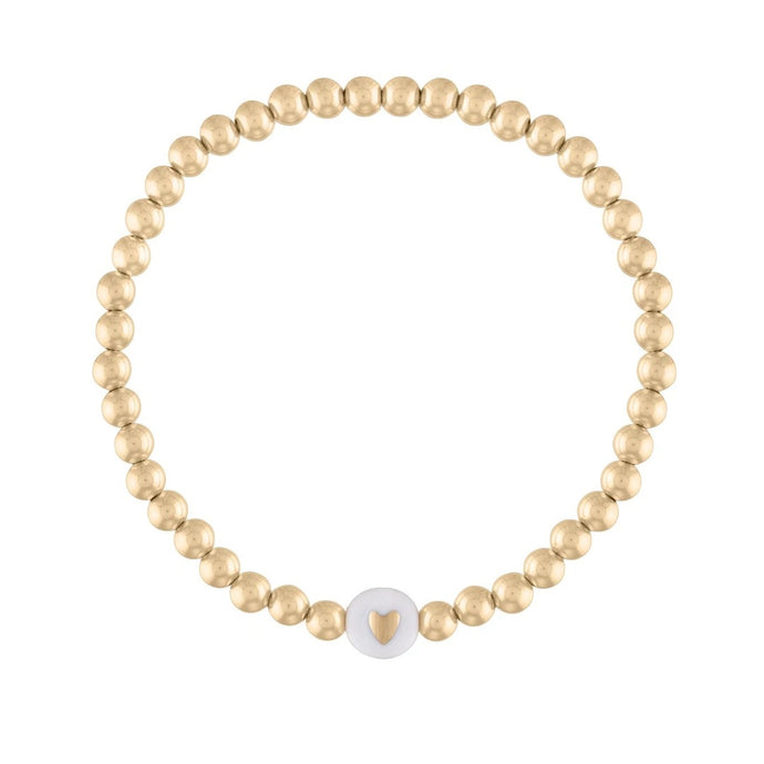 Heart of Gold Beaded Ball Bracelet