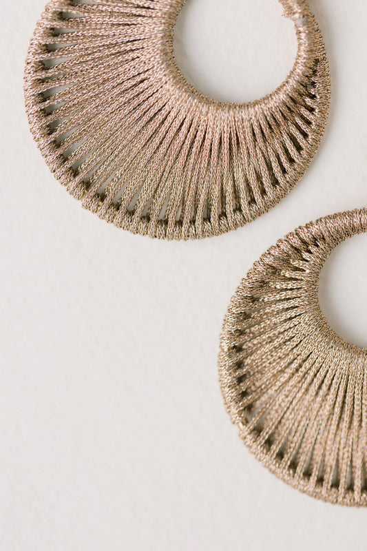 Bronze Metallic Wrapped Bali Drops