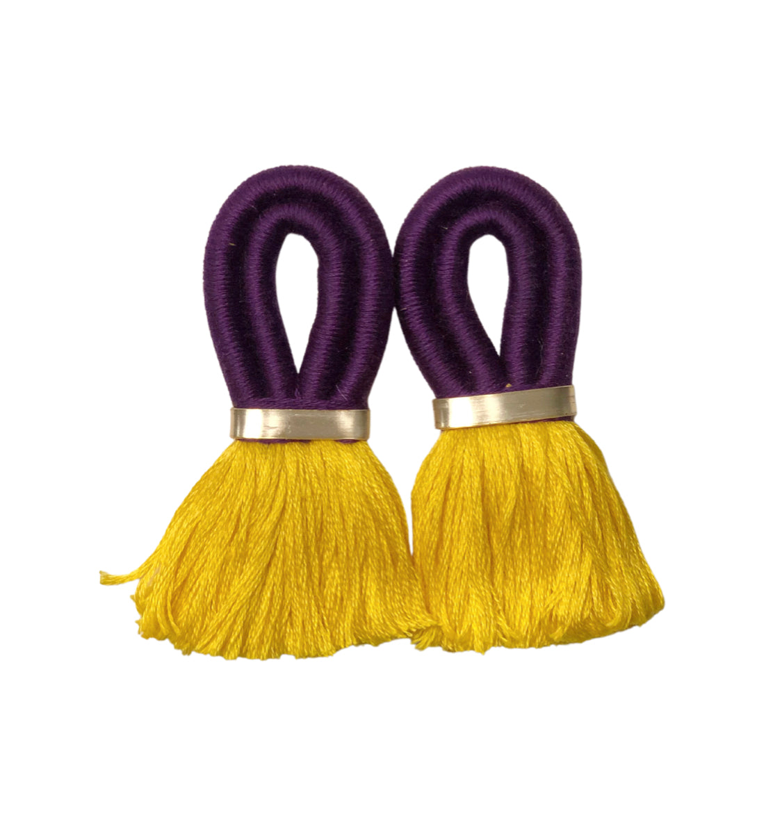 Naomie Gameday Earrings Purple & Gold